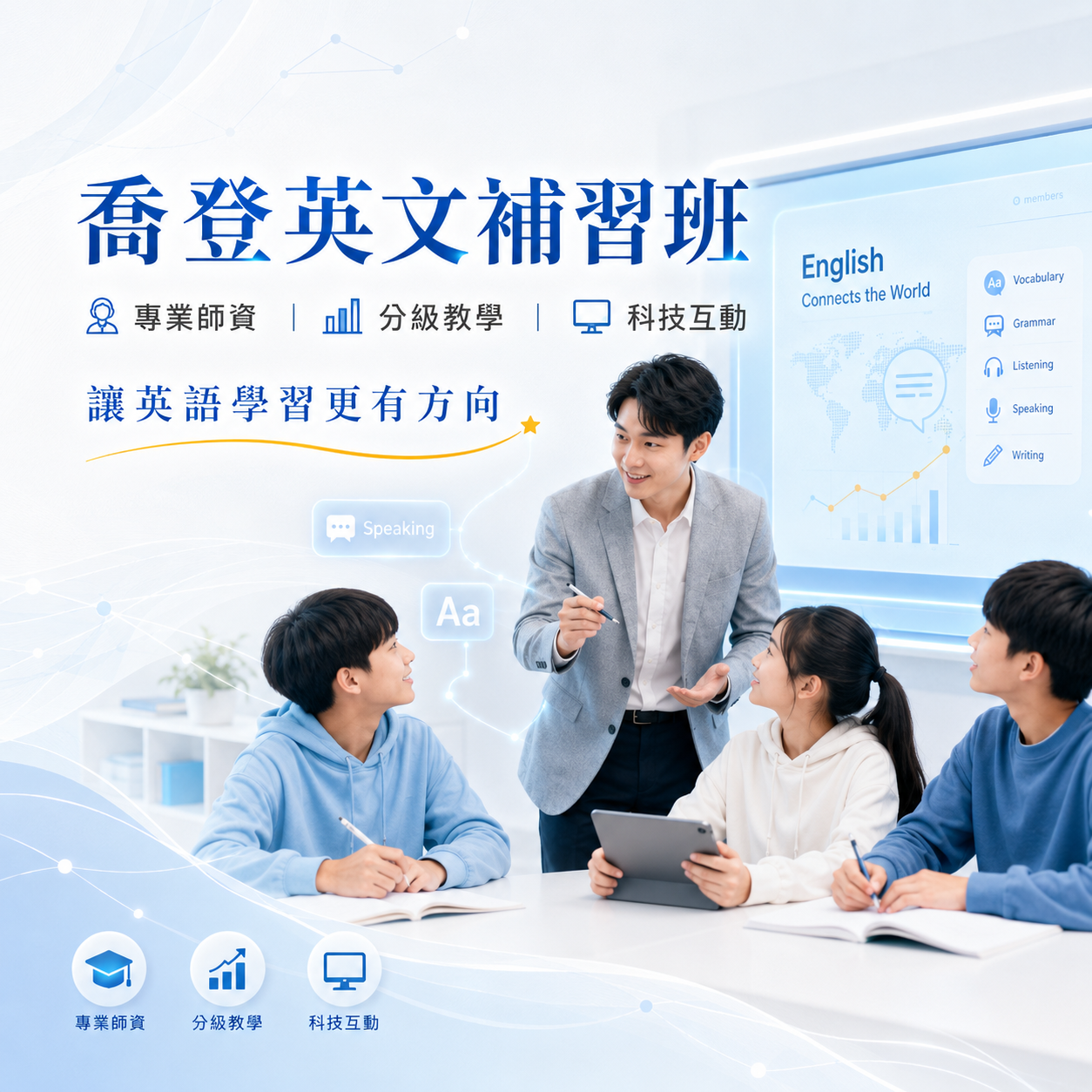 喬登英文補習班專業教學